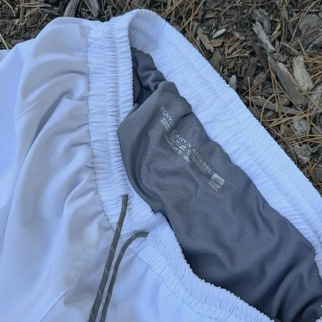 Runyon Scoutster Mens White 5" Trail Running Hiking Outdoor Adventure Short American Made In USA