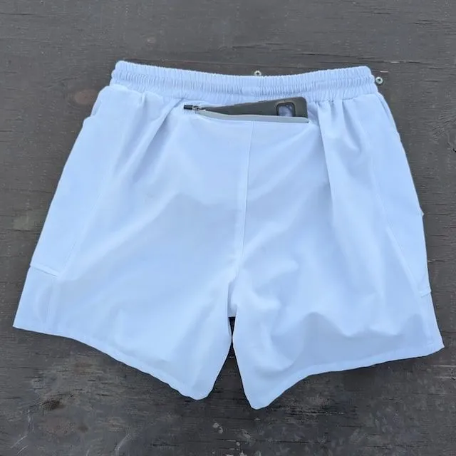 Runyon Scoutster Mens White 5" Trail Running Hiking Outdoor Adventure Short American Made In USA