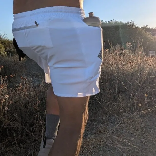 Runyon Scoutster Mens White 5" Trail Running Hiking Outdoor Adventure Short American Made In USA