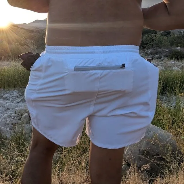 Runyon Scoutster Mens White 5" Trail Running Hiking Outdoor Adventure Short American Made In USA