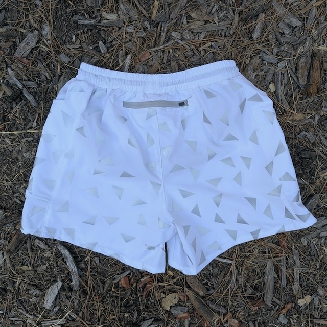 Runyon Scoutster Mens White Reflective 5" Trail Running Hiking Outdoor Adventure Short American Made In USA