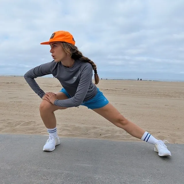 Runyon Women's Unisex Bright Blue Cyan 4" Ranger Retro Running Short American Made In USA Track Workout Gym Yoga Fitness Short American Made In USA