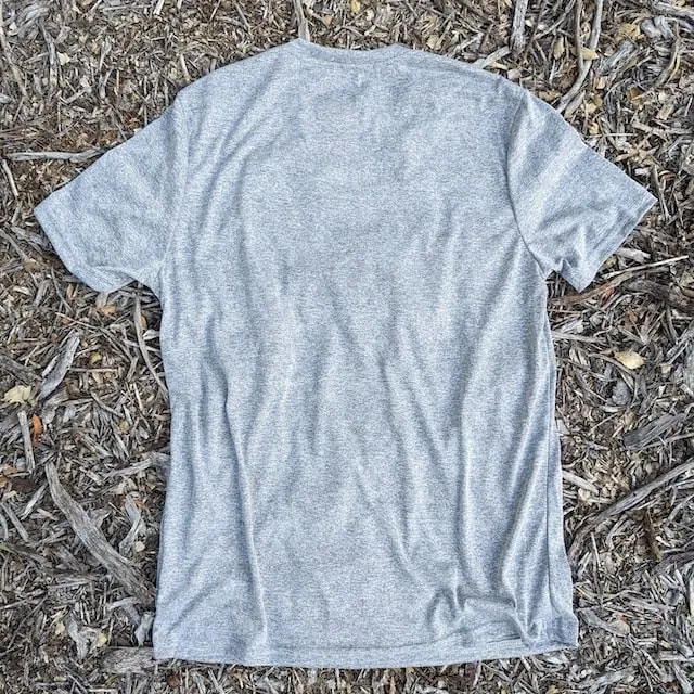 Mens Forest Nation Signature Quick Dry Moisture Wicking Performance Running Shirt Heather Grey Made In USA