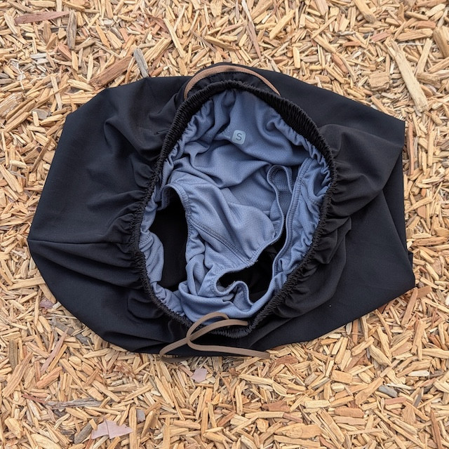 Runyon Mens 3" Running Short in Black - Made In USA - Coyote Brown Zipper Phone Pocket, Lined, Brown Inside Drawcords, Mesh Liner.  Made In Los Angeles.