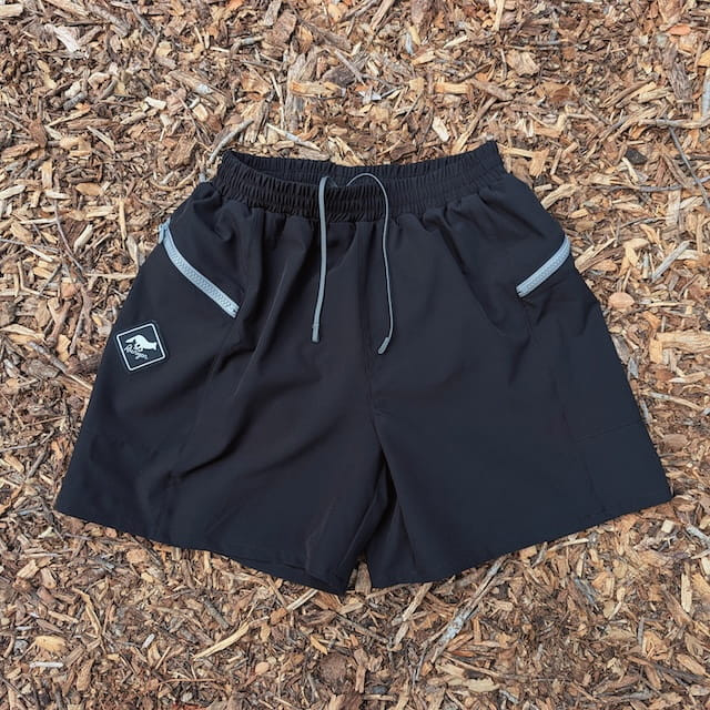 Runyon Men's  Black 5" Inch Short for Trail Running, HIking, Gym, Workout - TrailStash 5"