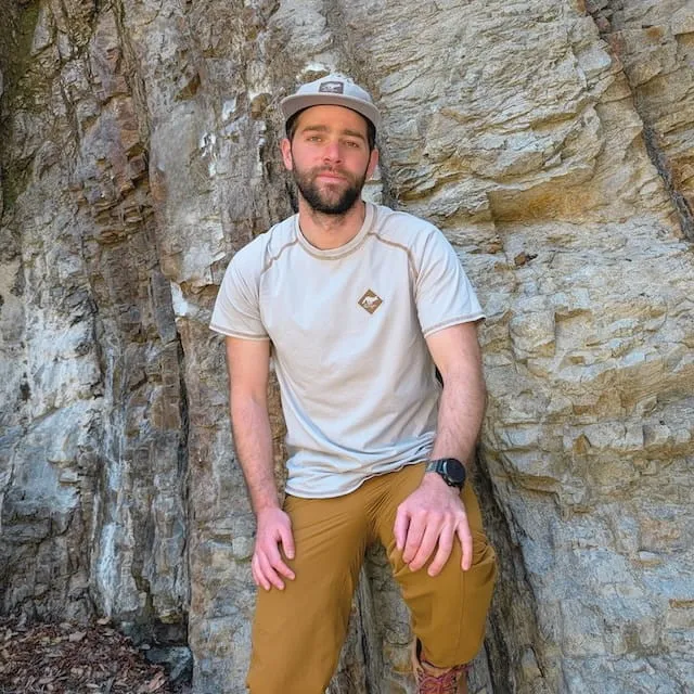 Runyon Made In USA Light Silver Grey Hiking Trail Running Shirt - 100% Cotton - Cottontrails™