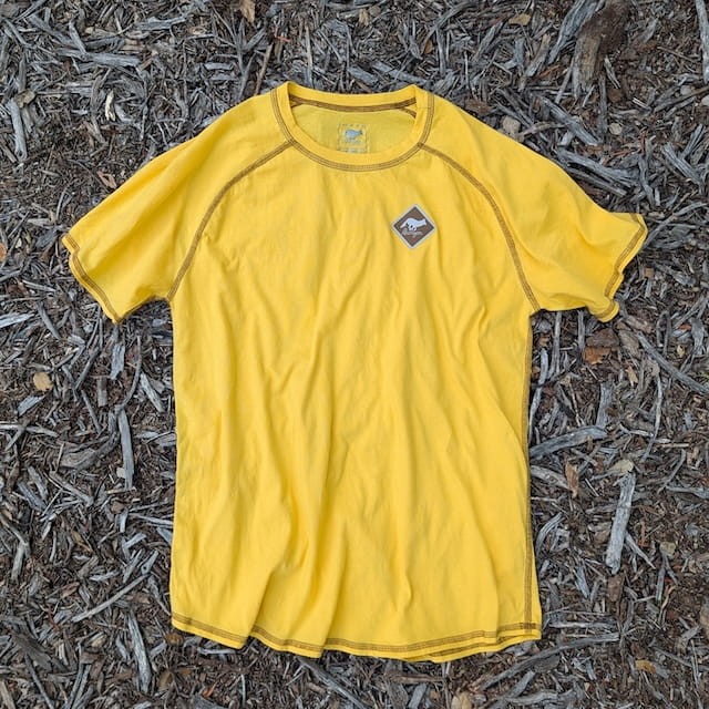 Runyon Made In USA Golden Yellow Cotton Hiking Trail Running Shirt - 100% Cotton - Cottontrails™