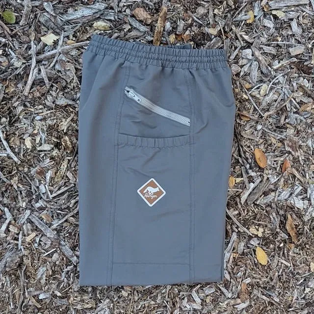 Runyon TrailStash Scrambler - Men's Dark Grey Charcoal Hiking Jogger Pants - Water Repellant - American Made In USA.