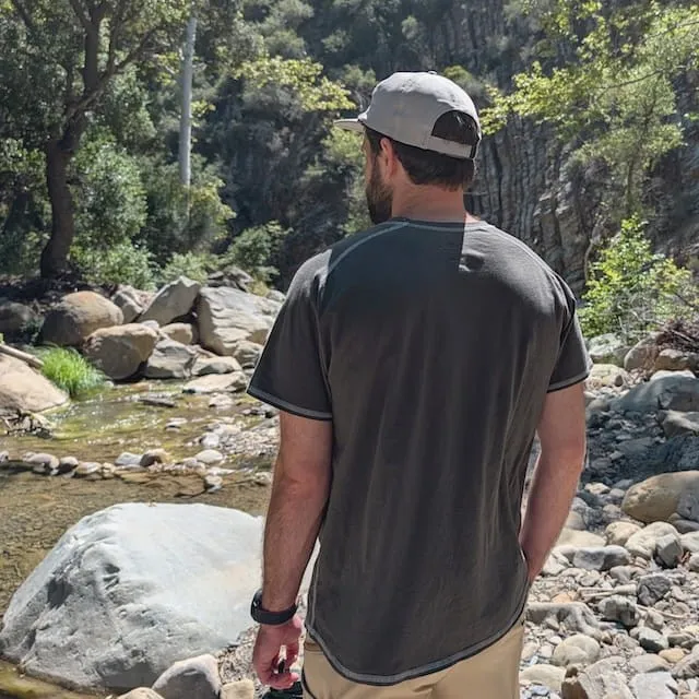 Runyon Made In USA Olive Green Cotton Hiking Trail Running Shirt - 100% Cotton - Cottontrails™