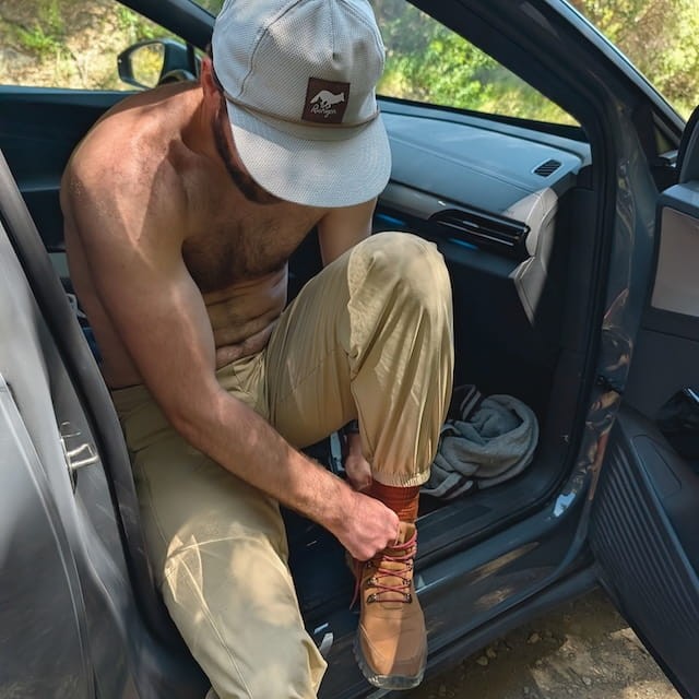 Runyon Made In USA Hiking Jogger Pants - TrailStash Scrambler Desert Sand - American Made In USA