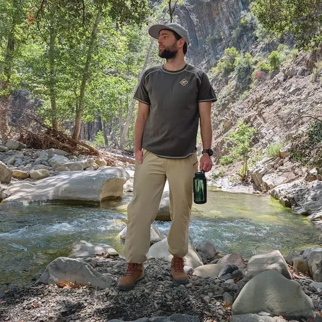 Runyon Made In USA Hiking Jogger Pants - TrailStash Scrambler Desert Sand - American Made In USA