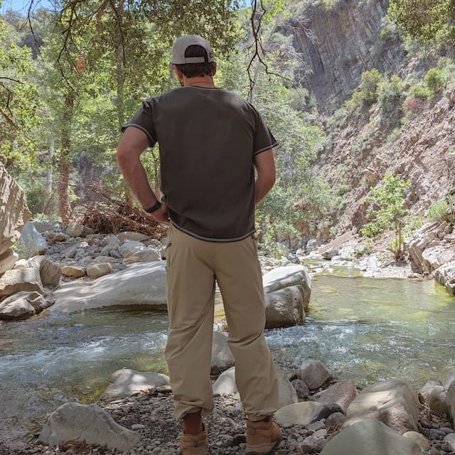 Runyon Made In USA Hiking Jogger Pants - TrailStash Scrambler Desert Sand - American Made In USA