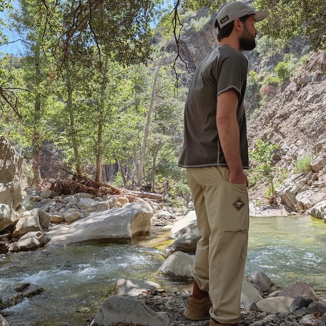 Runyon Made In USA Hiking Jogger Pants - TrailStash Scrambler Desert Sand - American Made In USA