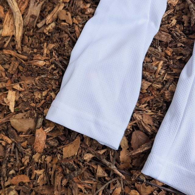 Runyon American Made In USA Men's White Long Sleeve Trail Running Shirt Moisture Wicking Performance Active Shirt Warm Weather Sun Protection