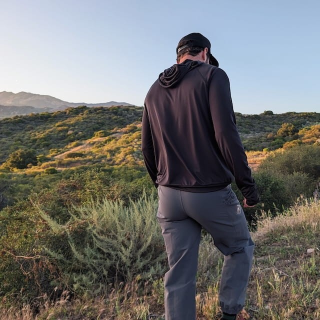 Runyon TrailStash Scrambler - Men's Dark Grey Charcoal Hiking Jogger Pants - Water Repellant - American Made In USA.
