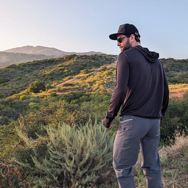 Runyon TrailStash Scrambler - Men's Dark Grey Charcoal Hiking Jogger Pants - Water Repellant - American Made In USA.