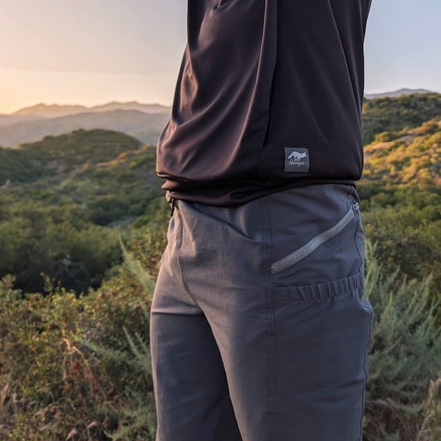 Runyon TrailStash Scrambler - Men's Dark Grey Charcoal Hiking Jogger Pants - Water Repellant - American Made In USA.