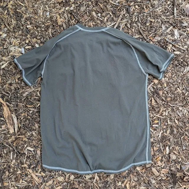 Runyon Made In USA Olive Green Cotton Hiking Trail Running Shirt - 100% Cotton - Cottontrails™