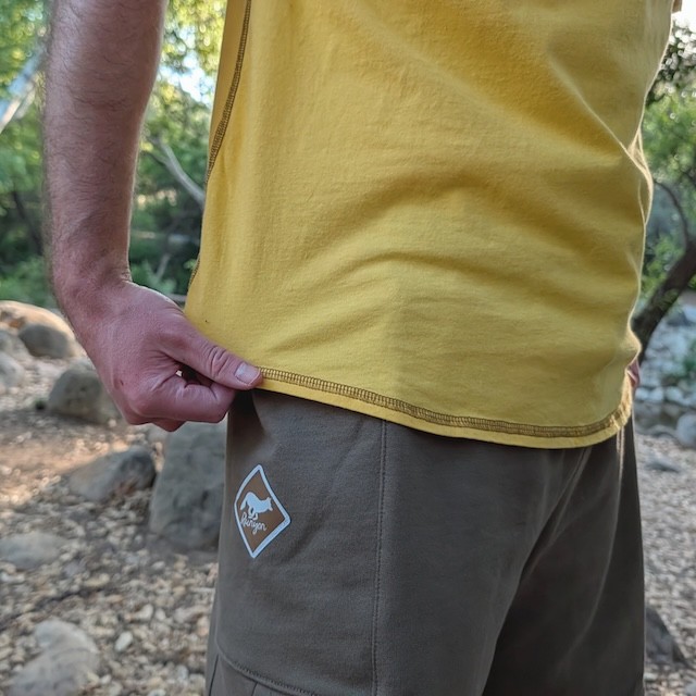 Runyon Made In USA Golden Yellow Cotton Hiking Trail Running Shirt - 100% Cotton - Cottontrails™