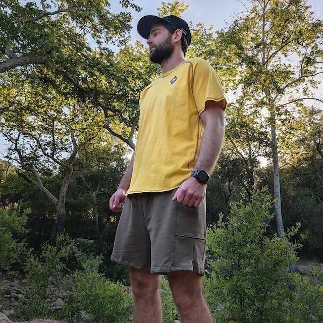 Runyon Made In USA Golden Yellow Cotton Hiking Trail Running Shirt - 100% Cotton - Cottontrails™