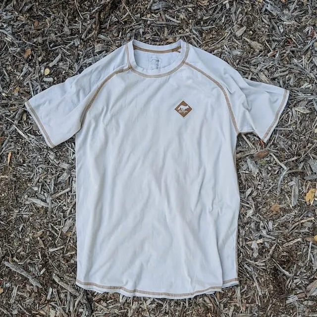Runyon Made In USA Light Silver Grey Hiking Trail Running Shirt - 100% Cotton - Cottontrails™