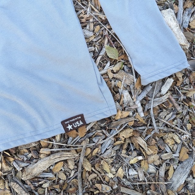 Runyon CozyTech Steel Grey Long Sleeve Camp Shirt - Hiking, Running, Outdoors, Workout, Workwear American Made In The USA