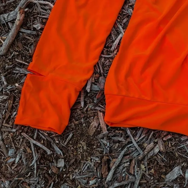 Runyon Men's Hot Orange Safety Orange Unisex Pocketed Sun Hoodie - Drawcord, Inside Pockets, Watch Window, Lightweight, UPF Sun Protection, Minimal Branding