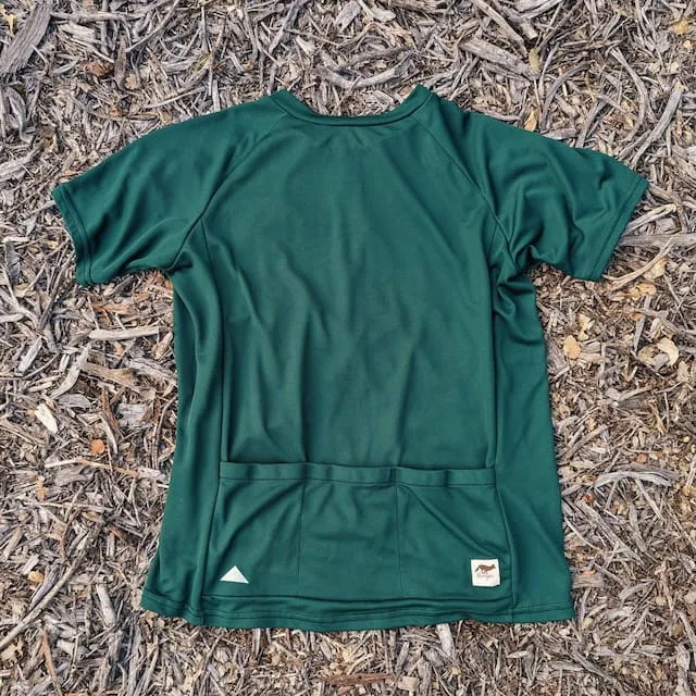Runyon Men's Forest Green Gravel Cycling Jersey - Made In USA