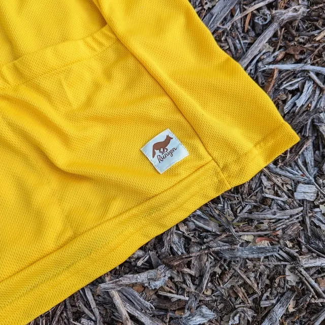 Runyon Men's Golden Yellow Gravel Cycling Jersey - Made In USA