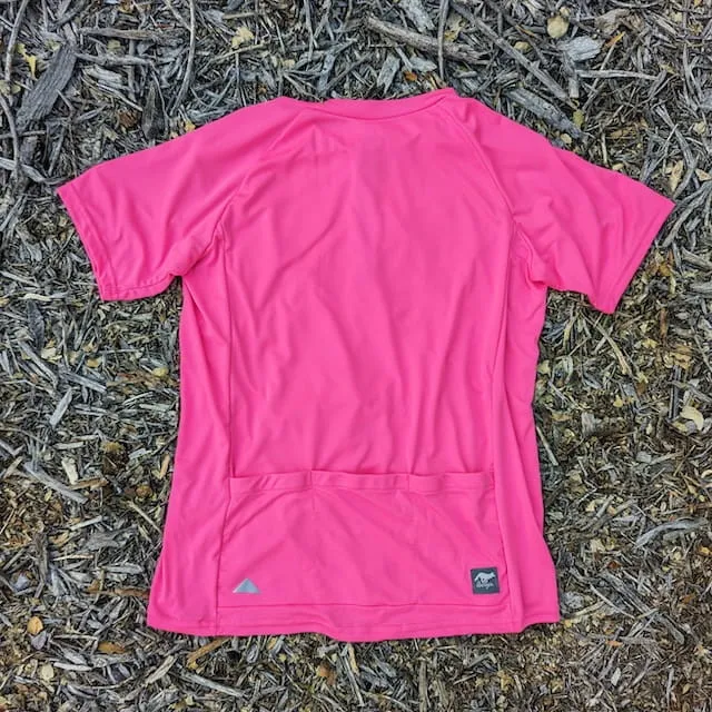 Runyon Men's Hot Pink Gravel Cycling Jersey. Moisture Wicking. Made In USA