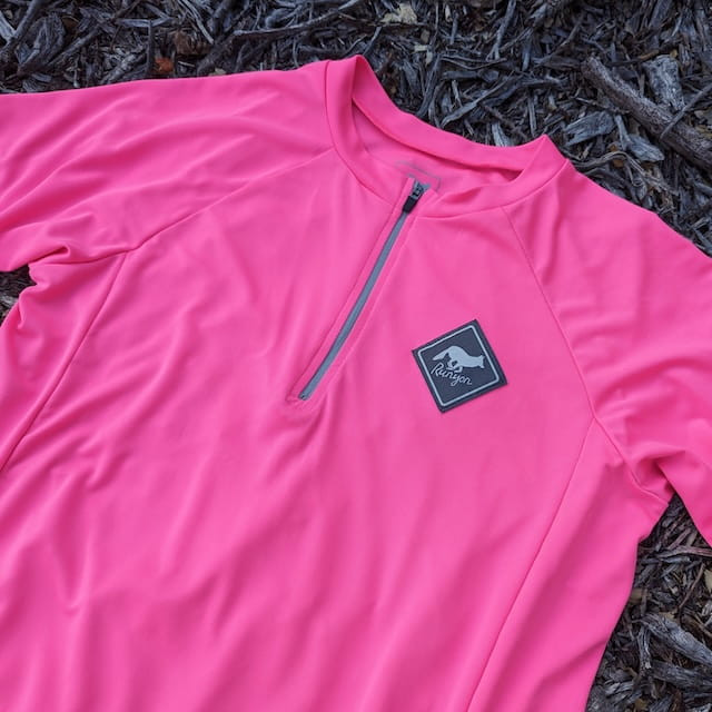 Runyon Men's Hot Pink Gravel Cycling Jersey. Moisture Wicking. Made In USA