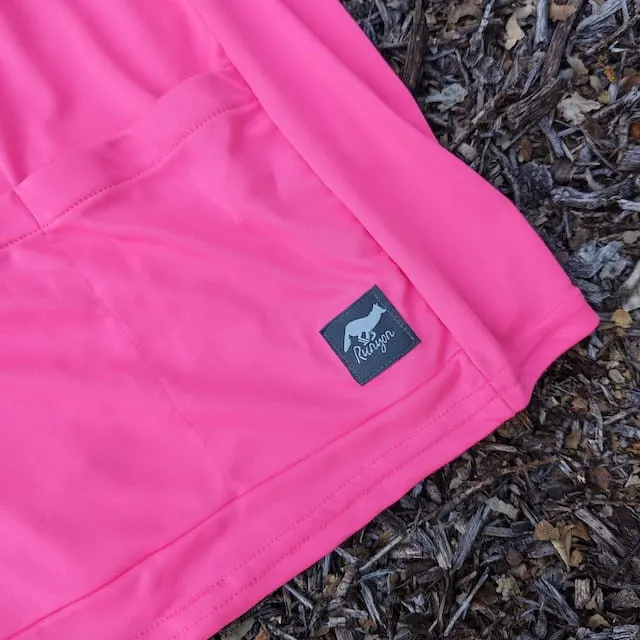 Runyon Men's Hot Pink Gravel Cycling Jersey. Moisture Wicking. Made In USA