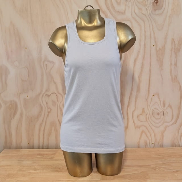 Unisex 100% Cotton Tank Tops for Women -- Running, Hiking, Workout, Gym - Sand Beige