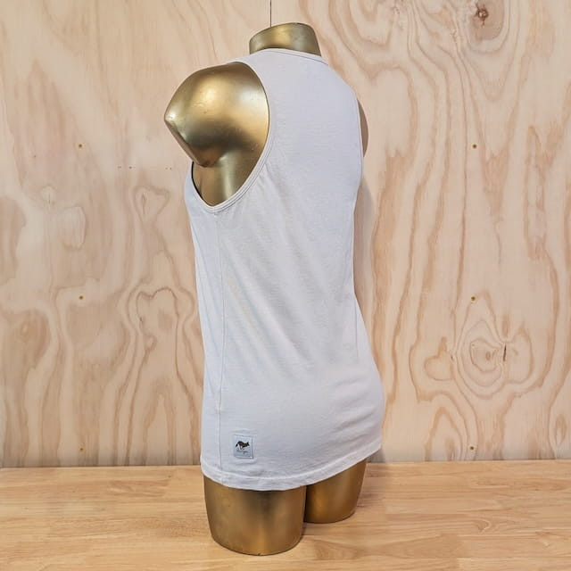 Unisex 100% Cotton Tank Tops for Women -- Running, Hiking, Workout, Gym - Sand Beige