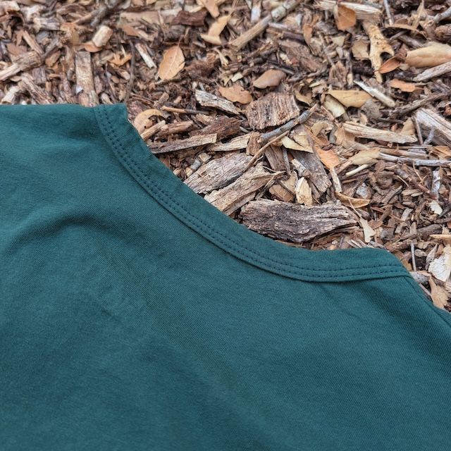 Women's (Unisex) 100% cotton athletic short sleeve shirt in Forest Green, Made in USA by Runyon, for running, hiking, gym workouts and training