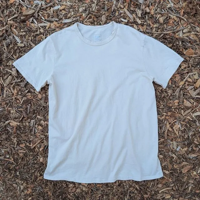 Women's (Unisex) 100% cotton athletic short sleeve shirt in Sand, Made in USA by Runyon, for running, hiking, gym workouts and training