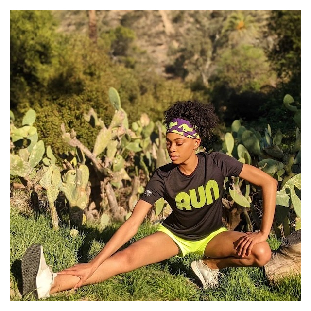American Made In USA Women's Running Clothing RUN Black Neon Fitness Shirt Performance Sportswear Runyon Canyon Apparel