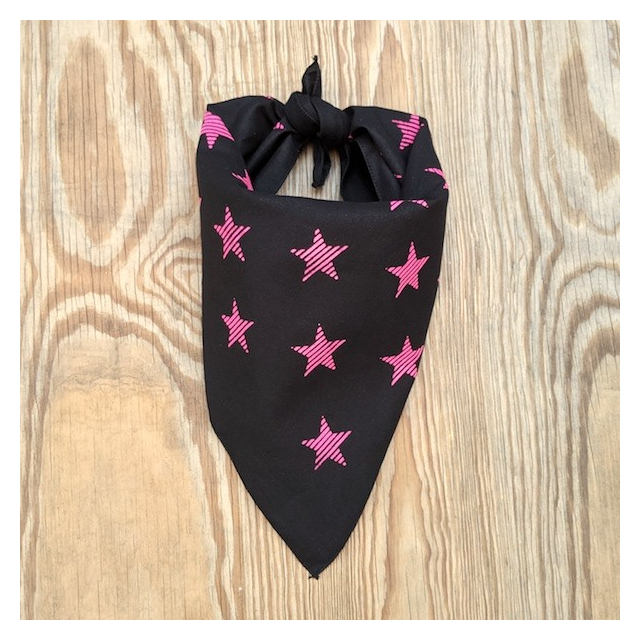 Runyon Canyon Apparel Hot Pink Ninja Striped Star Bandana