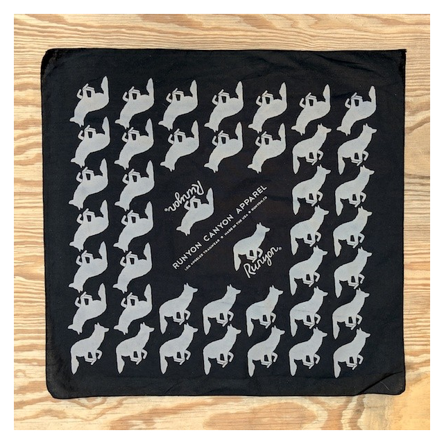 Runyon Canyon Apparel Black Smoking Ninja Signature Bandana great for Running, Hiking, Trails, Outdoor Fitness Made In USA