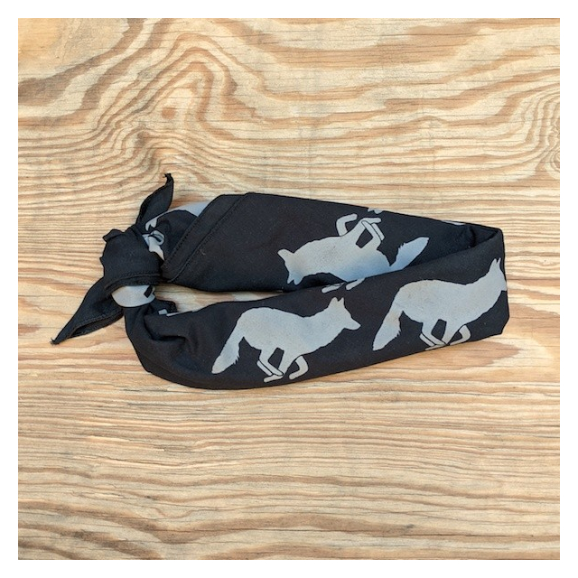 Runyon Canyon Apparel Black Smoking Ninja Signature Bandana great for Running, Hiking, Trails, Outdoor Fitness Made In USA