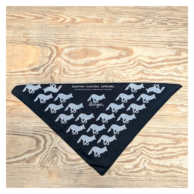 Runyon Canyon Apparel Black Smoking Ninja Signature Bandana great for Running, Hiking, Trails, Outdoor Fitness Made In USA