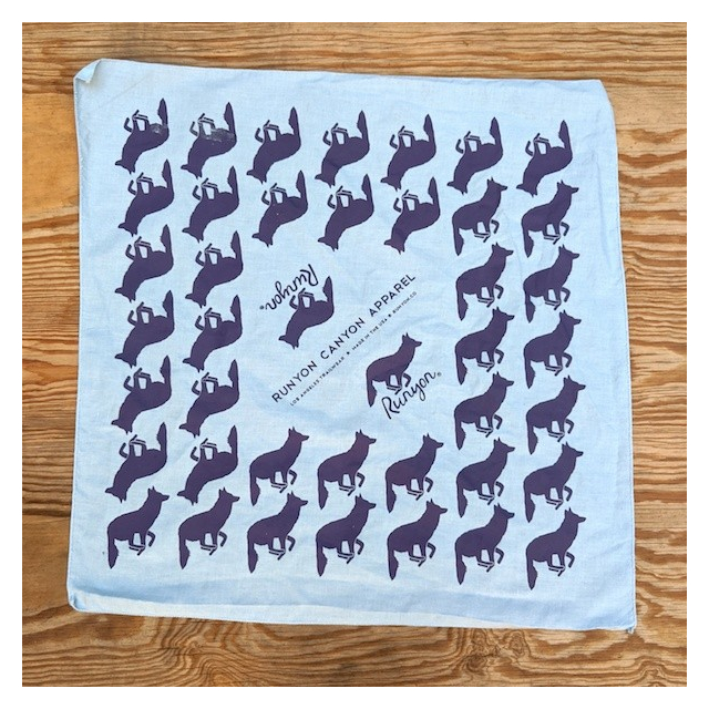 Runyon Canyon Apparel Blue Plum Signature Bandana great for Running, Hiking, Trails, Outdoor Fitness Made In USA