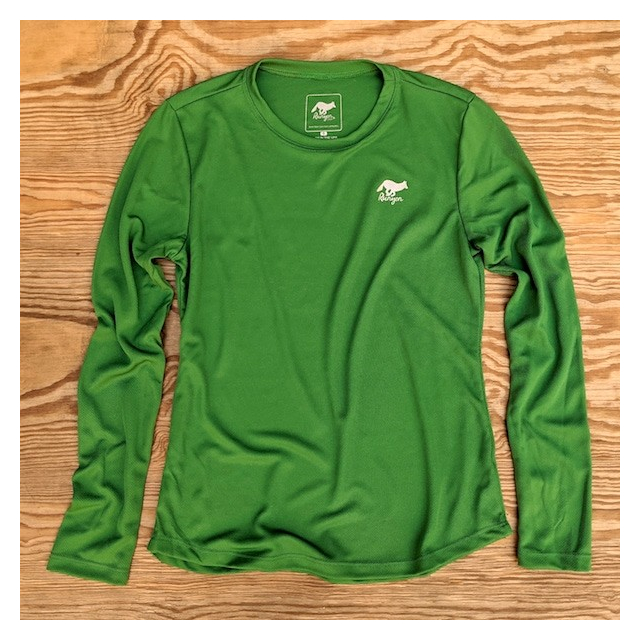 Runyon Canyon Apparel Womens Clover Green Long Trail Shirt Made In USA