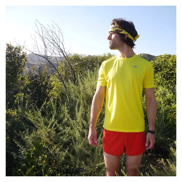 Runyon Canyon Apparel Mens Mellow Yellow Trail Shirt - Performance Active Fitnesswear Made In USA