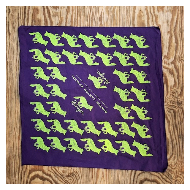 Runyon Canyon Apparel Signature Purple Neon Bandana Made In USA