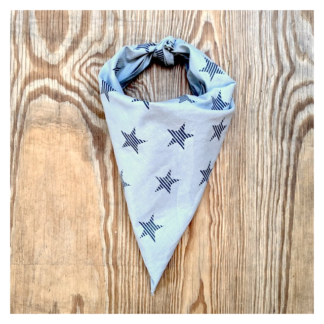 Runyon Canyon Apparel Silver+Grey Striped Star Bandana