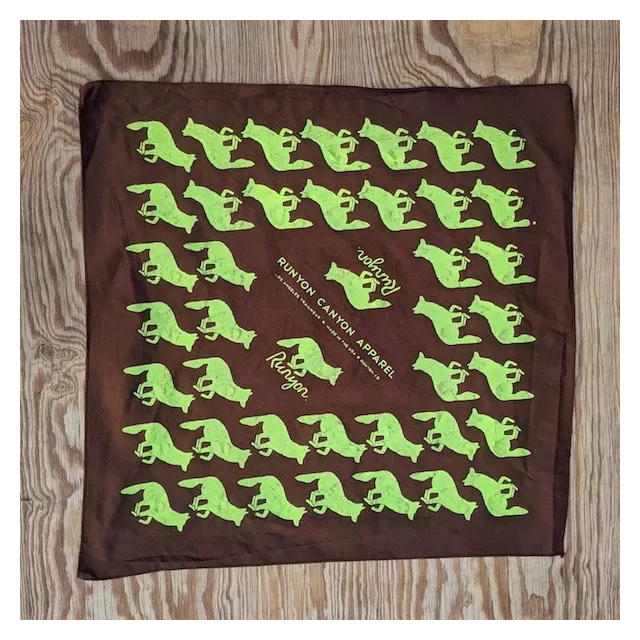 Runyon Canyon Apparel Signature Woodsy Neon Bandana Made In USA Runyon Canyon Apparel Signature Woodsy Neon Bandana Made In USA