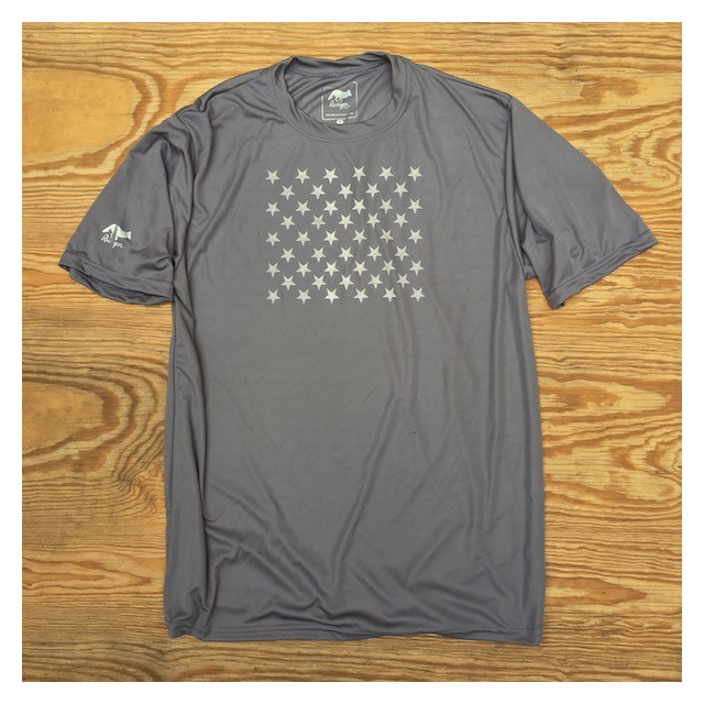 Runyon Canyon Apparel Mens Silver Striped Star Fitness Shirt Made In USA
