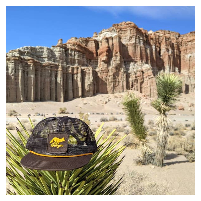 Runyon Toyon Gold Reflective Trucker Hat American Made In USA Red Rock Canyon State Park