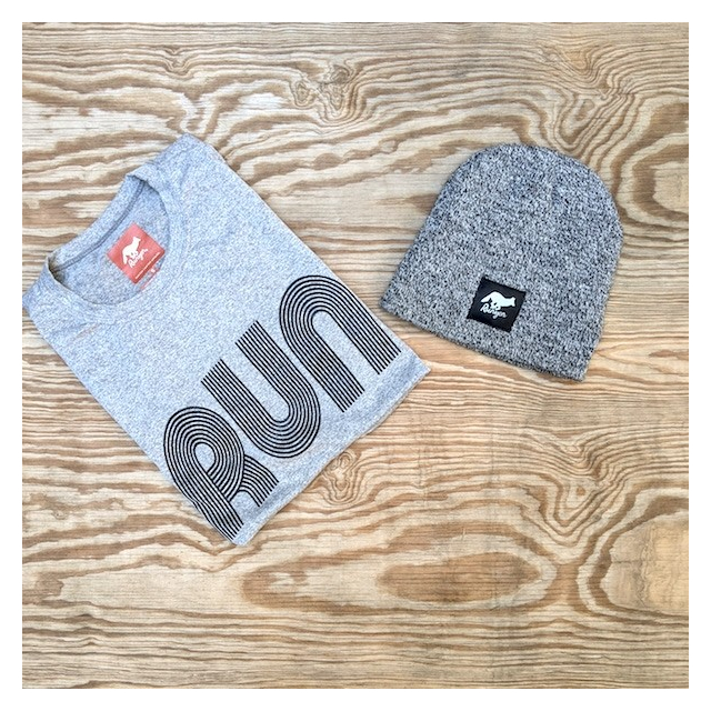 Runyon American Made In USA Mens Running Apparel Heather Grey RUN Signature Performance Shirt Fitness Sportswear Activewear